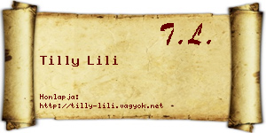 Tilly Lili névjegykártya